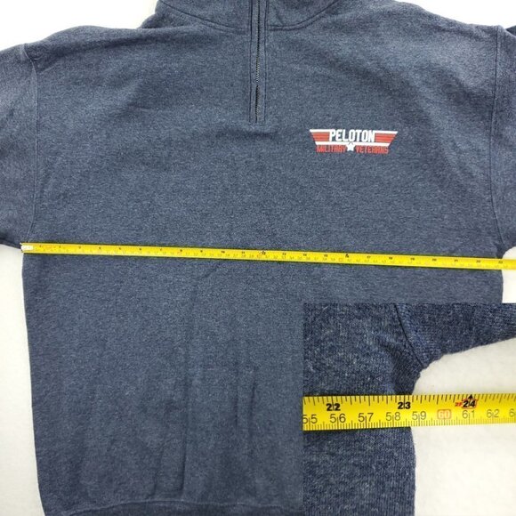 Peloton Military Veterans Sweatshirt 1/4 Zip Mock Neck Pullover Men's Large - Picture 9 of 10
